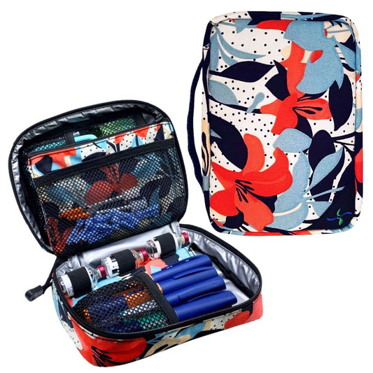 Sugar Medical insulated diabetes organizer front view with spacious main compartment