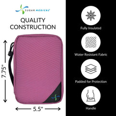 Sugar Medical Insulated Diabetes Organizer mesh pocket for swabs and medications