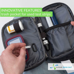 Sugar Medical insulin pen slot keeps your pen secure and ready
