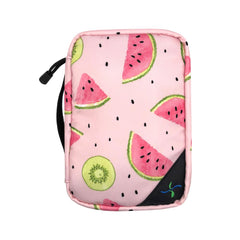 Sugar Medical insulated diabetes organizer with watermelon pattern for on-the-go supplies.