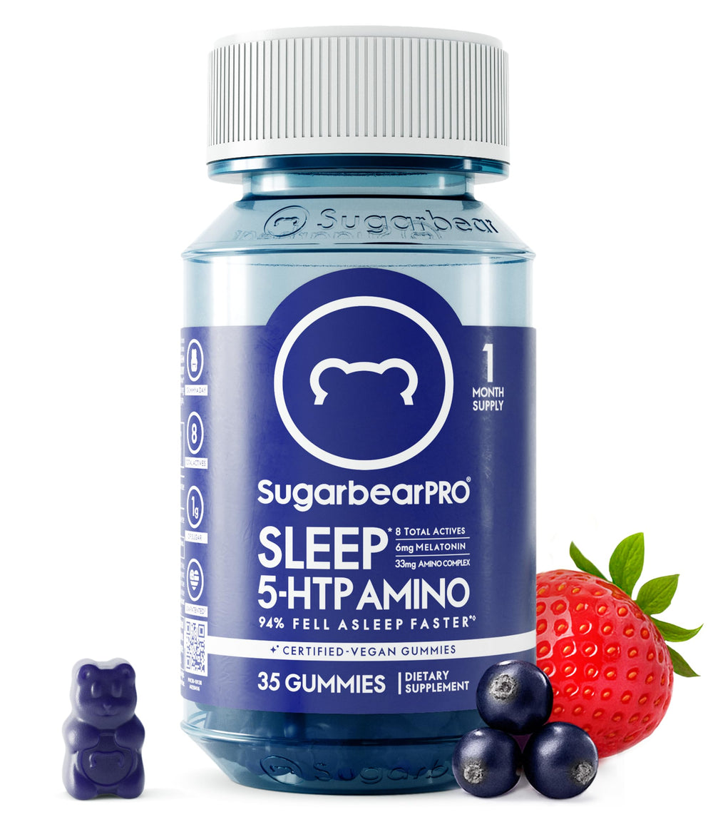 SugarBearHair SugarBearPro Sleep Gummy bottle for convenient nightly routine.