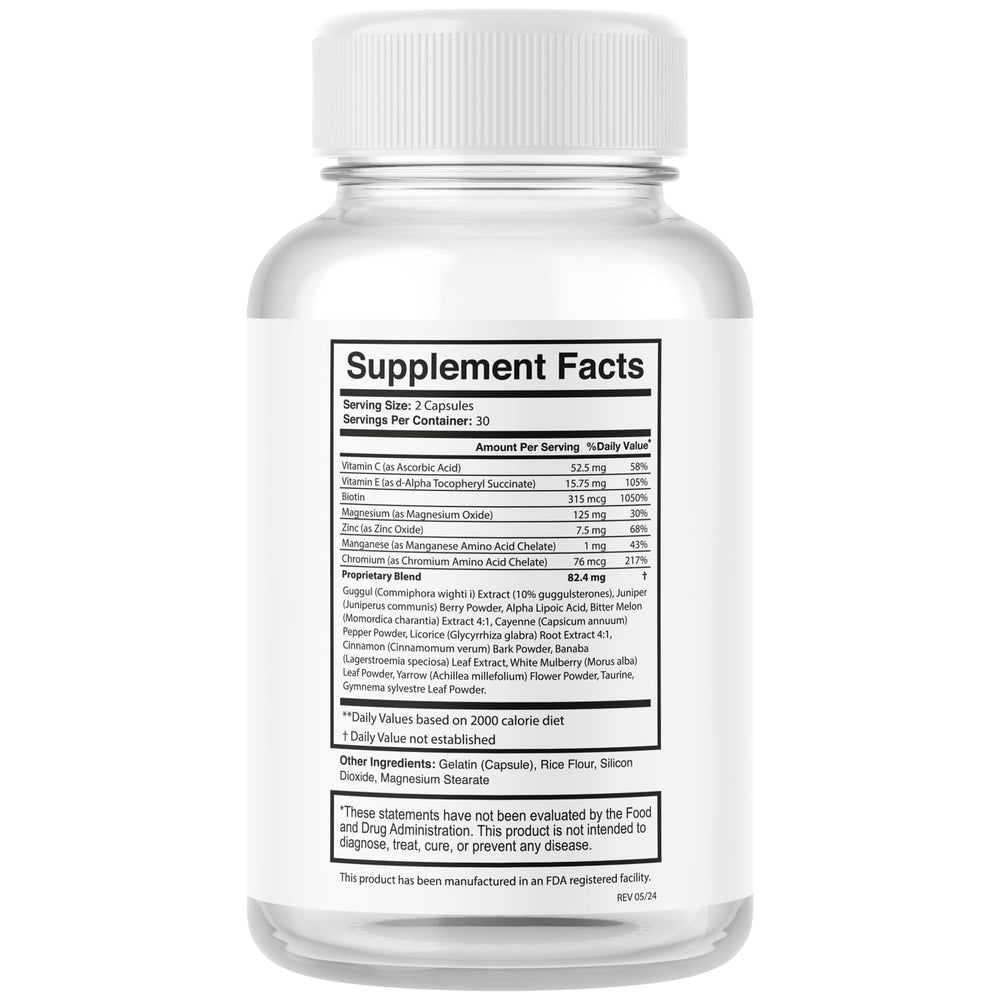 SugarWise 3-month supply bottle with 180 capsules for ongoing use.