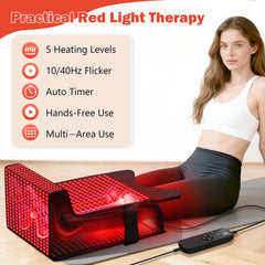 SUHZF red light therapy foot wrap side view showing ergonomic fit
