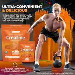 Suitly free pouch included with gummies for easy carry at the gym