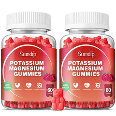 SumDIP Magnesium Potassium Gummies bottle for daily support.