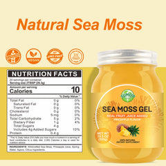 Close-up of SumDIP Sea Moss Gel texture for easy mixing into drinks.