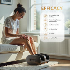 SUMELL Foot Massager with heat feature for cozy warmth after activity