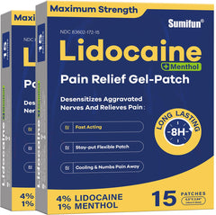 Sumifun 4% lidocaine patch box, 30-count pack for easy restocking