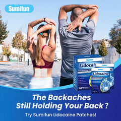 Sumifun lidocaine patch adhesion close-up highlights clean removal