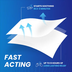Sumifun lidocaine patch on back shows flexible adhesion during activity