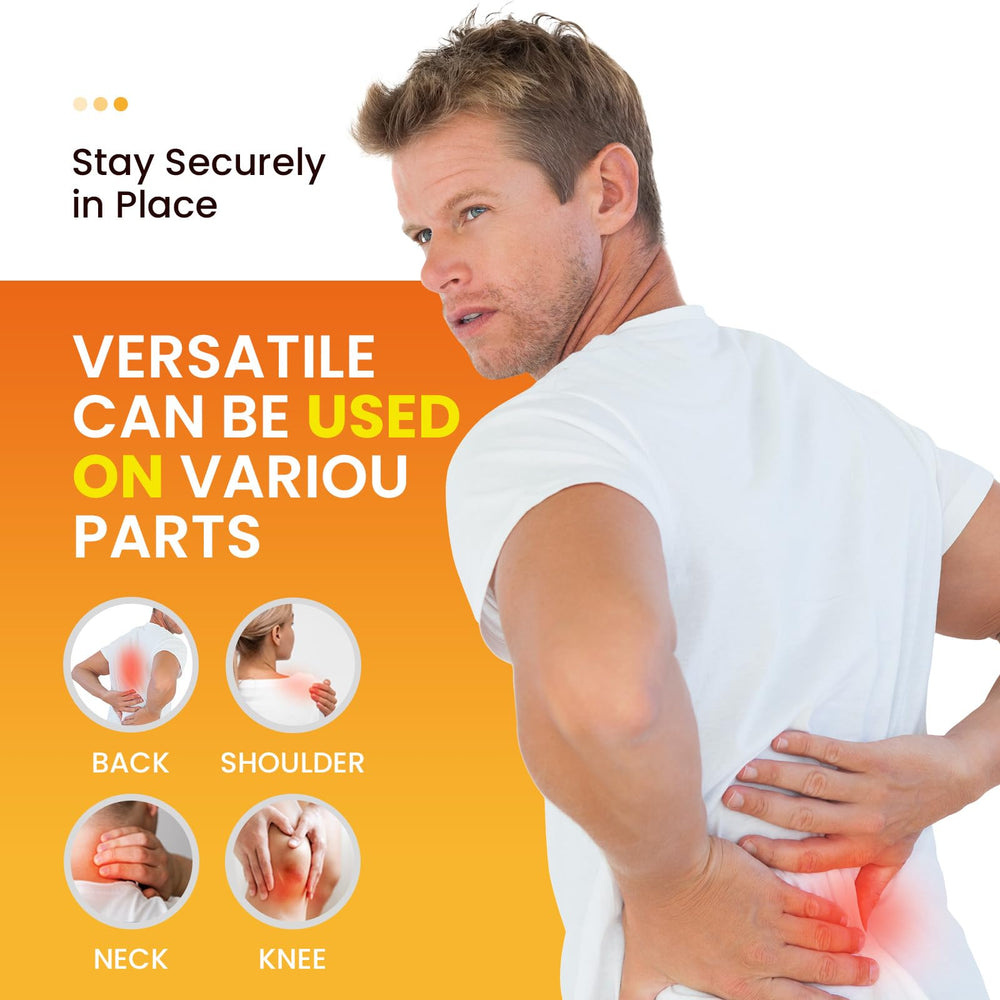 Sumifun lidocaine patch applied to back for targeted muscle comfort
