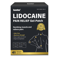 Sumifun lidocaine patch applied to the back for fast, targeted relief.