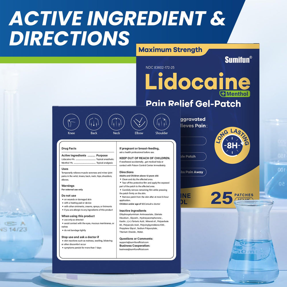 Sumifun lidocaine patch offers up to eight hours of continuous relief