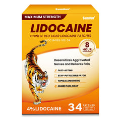 Sumifun lidocaine patch box showing maximum strength for quick relief