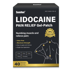 Sumifun lidocaine patches pack front view for convenient, fast relief.