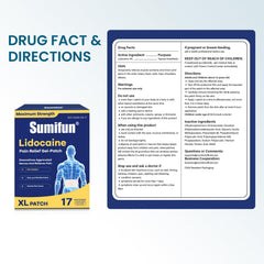 Sumifun XL lidocaine patch comes in a 17-pack for long-term use.