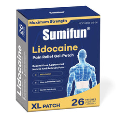 Sumifun XL lidocaine patch back coverage for broad-area relief