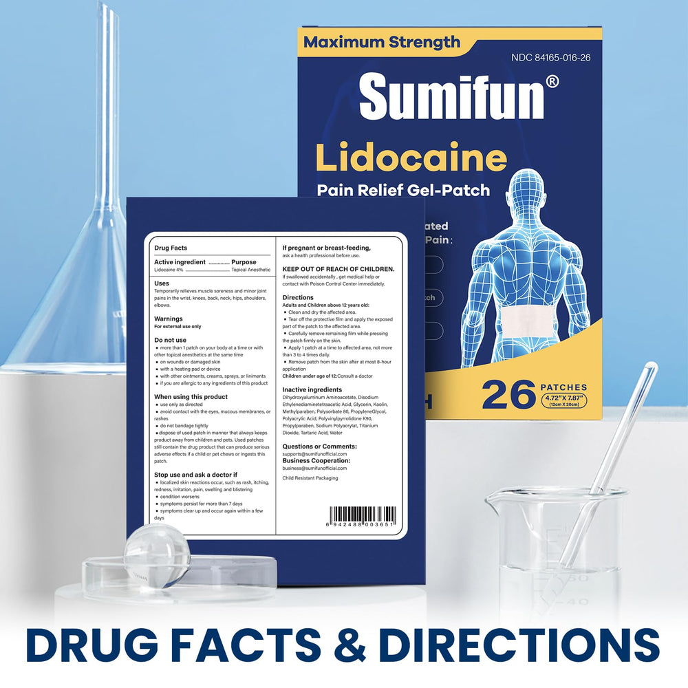 Sumifun XL lidocaine patch odorless design for discreet relief