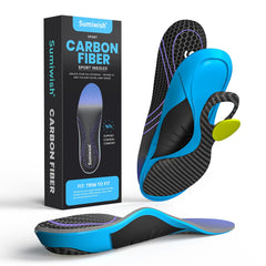 Sumiwish carbon fiber insole close-up shows durable, high-performance materials for activity.