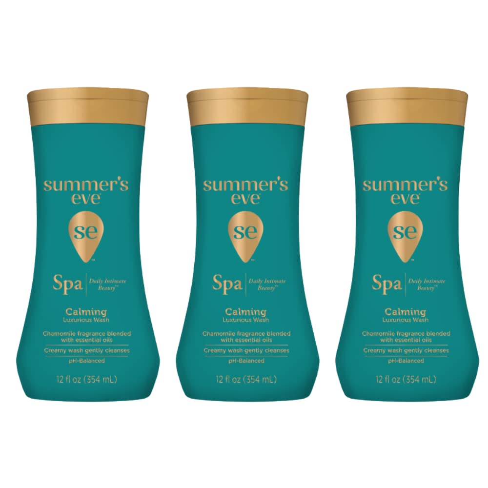 Summer's Eve Spa Daily Intimate Wash bottle with calming chamomile scent