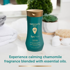 Product shown in shower highlighting daily cleansing routine with Summer's Eve