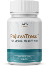 SUN COAST SCIENCES RejuvaTress bottle supports healthier-looking hair over time.