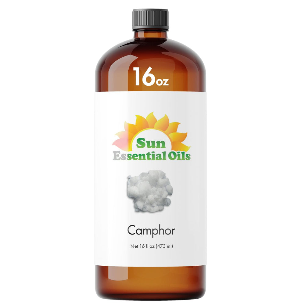 Sun Essential Oils camphor oil drops into a diffuser for a crisp ambiance