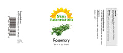 Diffuser-ready rosemary oil drops from Sun Essential Oils for aromatherapy