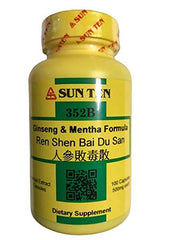 Sun Ten ginseng-mentha formula bottle for daily vitality support.