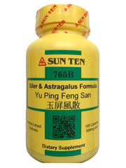 Sun Ten Siler & Astragalus capsules packaging box with label details