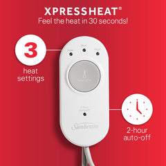 Sunbeam ConformHeat pad is machine-washable for simple care.