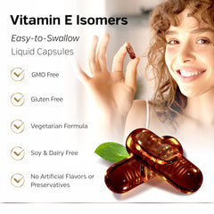 Sunergetic label explains tocotrienol isomer balance in the supplement.