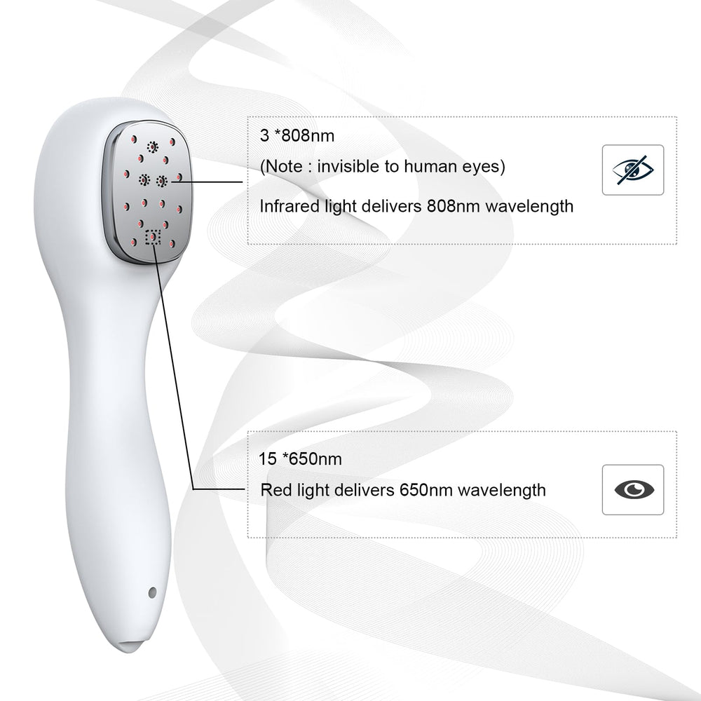 SUNJIKA Red Light Wand used on a pet for potential joint comfort.