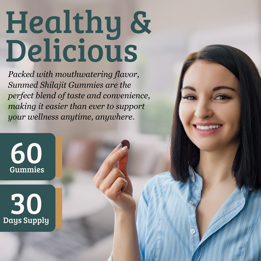 SunMed Peak Vitality gummies energy focus benefit highlighted