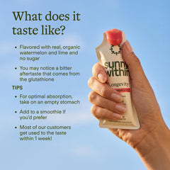 Sunny Within Longevity CoQ10 bottle focuses on cellular energy support.