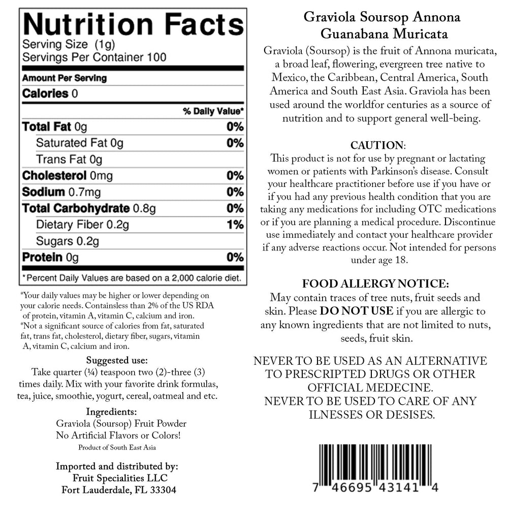Sunrise Graviola organic powder package on a shelf for easy meal enrichment.