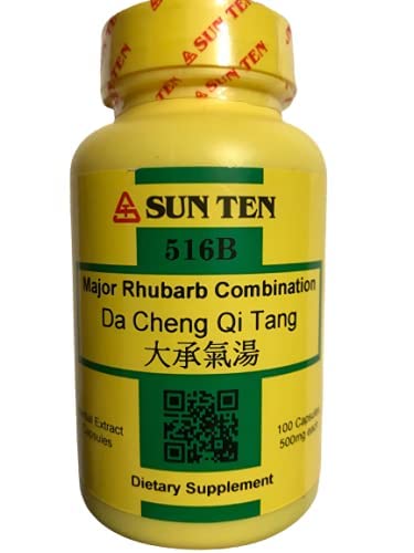Sun Ten da huang and mang xiao ingredients close-up for herbal blend