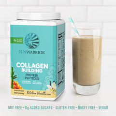Sunwarrior Collagen Building bamboo-silica supports connective tissues and resilience.