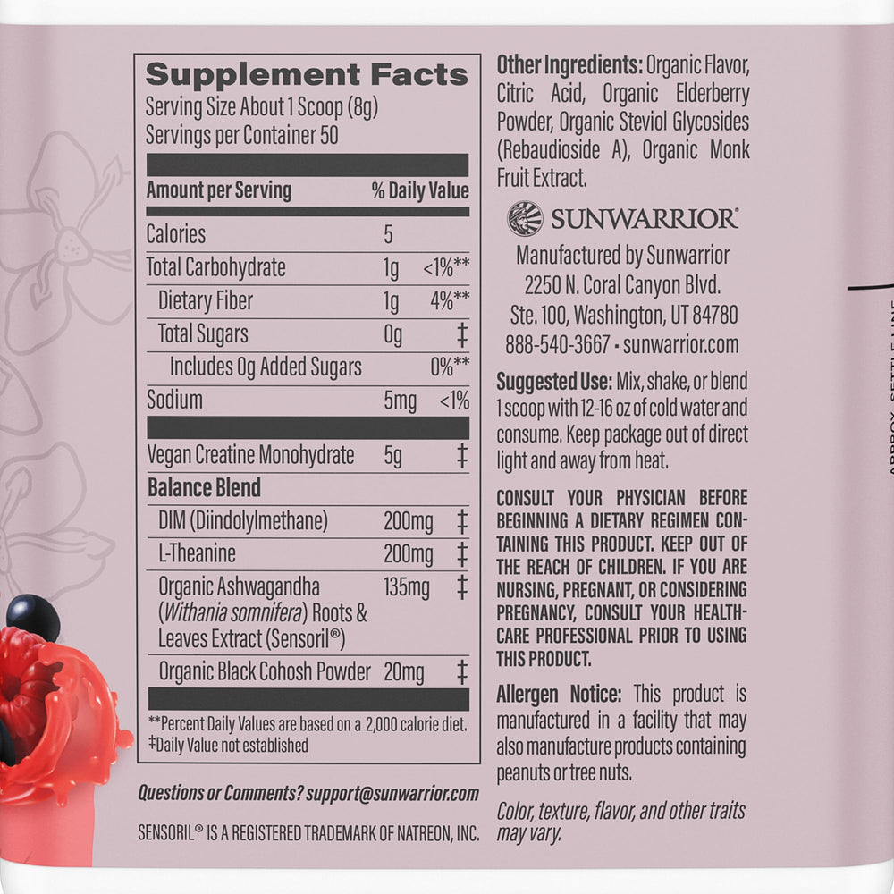 Sunwarrior Creatine for Women micronized powder with fine texture for easy stirring