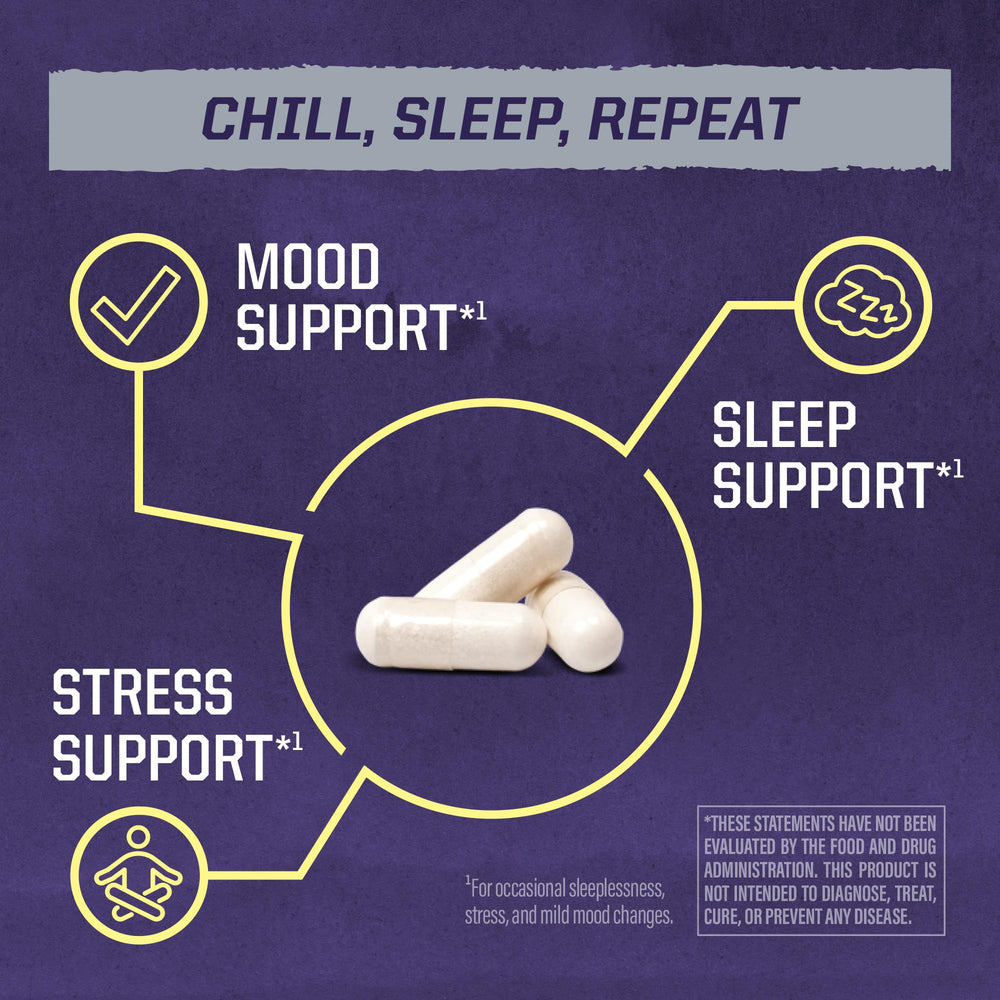 Sunwarrior capsules in hand illustrating portable stress and sleep support.