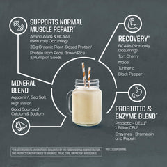 Sunwarrior probiotic digestive enzymes tub emphasizing gut-friendly support for digestion.