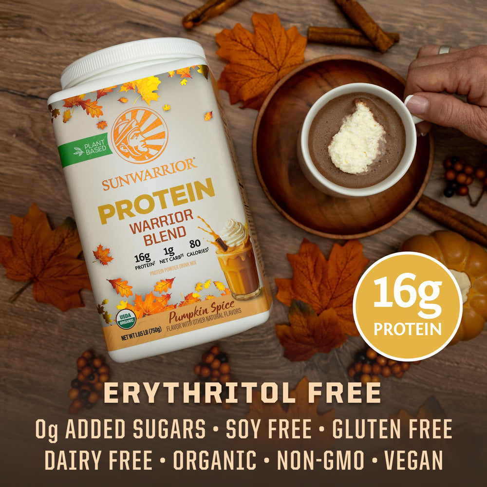 Sunwarrior pumpkin spice protein prepared shake ready to drink