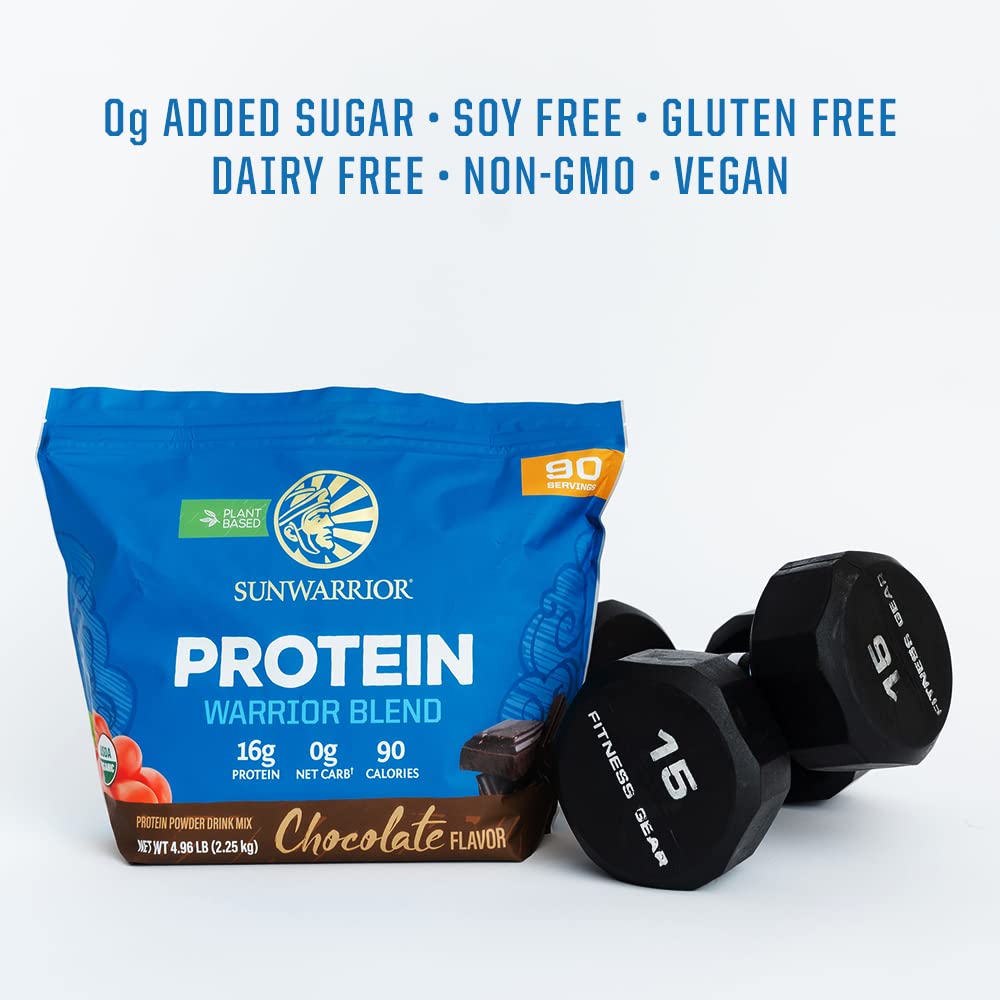 Shaker bottle with Sunwarrior protein mix for on-the-go fueling