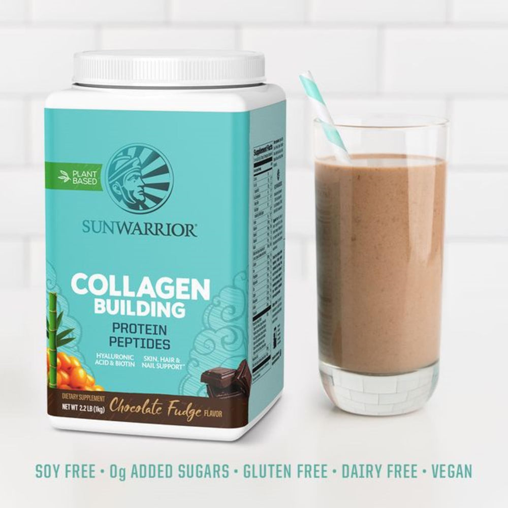 Sunwarrior vegan collagen powder chocolate servings pack for multi use
