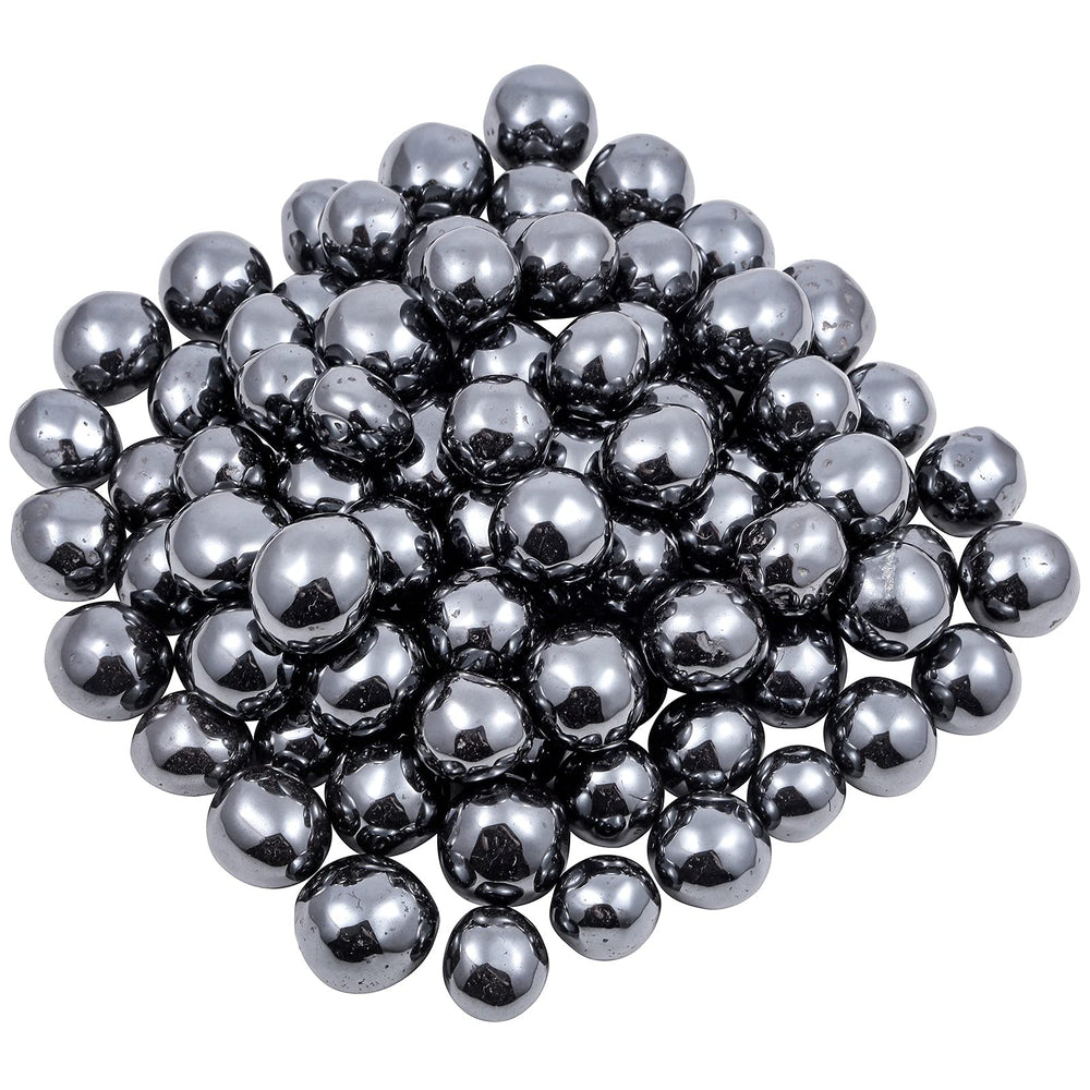SUNYIK hematite tumbled stones bulk in a pile, ideal for crafts and meditation.