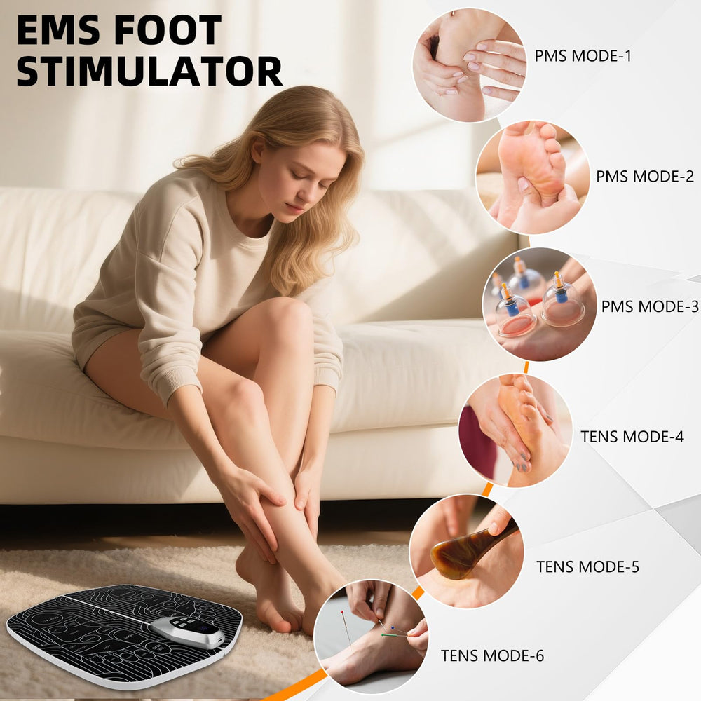 SUOIDOD EMS Foot Stimulator HK701A home-use setup for relaxing muscle support