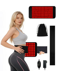 Suokeay red light therapy belt front view showing wearable warmth and targeted light relief
