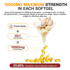 SUOOCH Aged Garlic Extract bottle front view with odor-free formula label