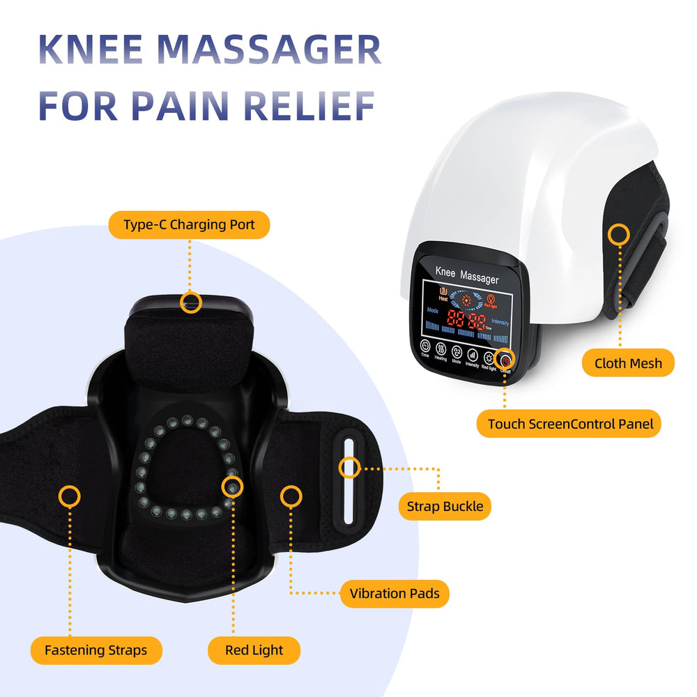 SUPBAND Knee Massager adjustable strap fits from 11.8 to 20.4 inches.