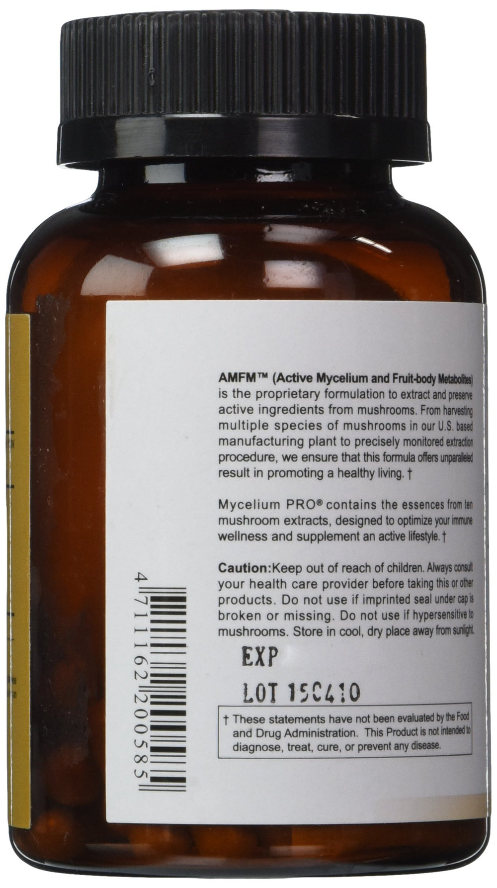 Mycelium Pro label highlighting patented GRAS beta glucan extract